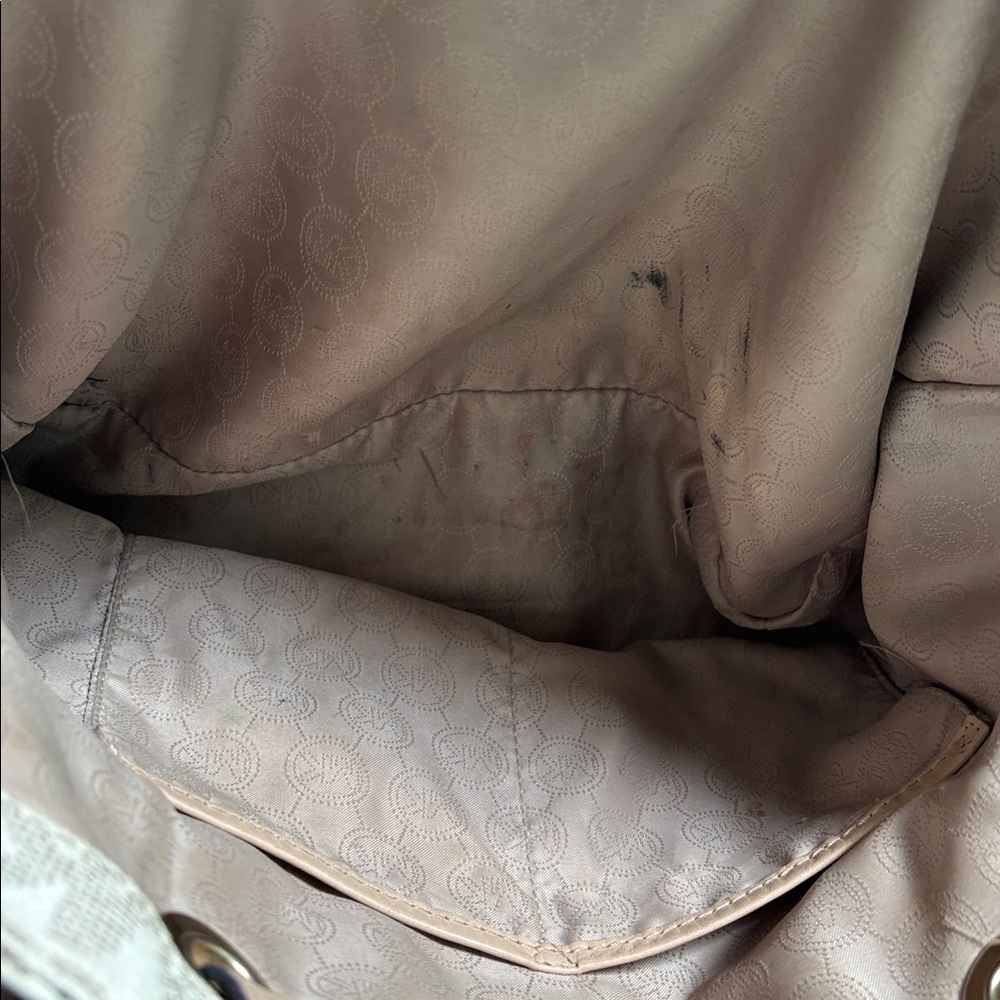 Michael Kors Cream and Tan Tote Bag EUC - Picture 4 of 6